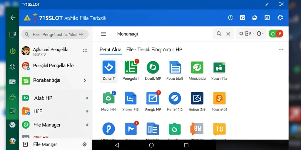 Antarmuka pengguna 171SLOT yang sederhana dan intuitif untuk pengelolaan file.