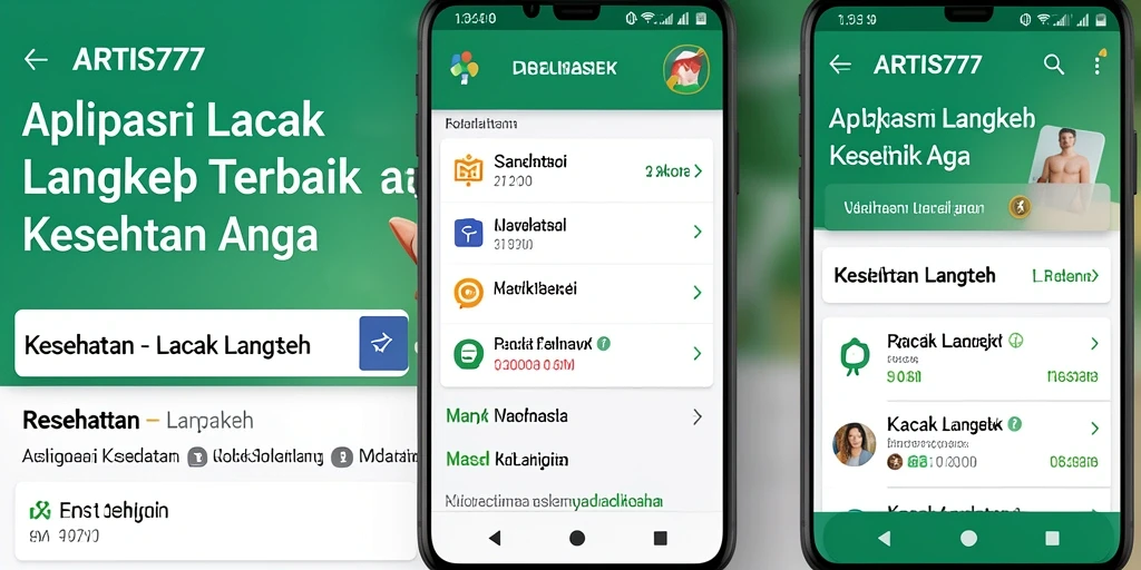 Screenshot utama menunjukkan antarmuka pengguna ARTIS777 yang menampilkan pelacakan langkah.