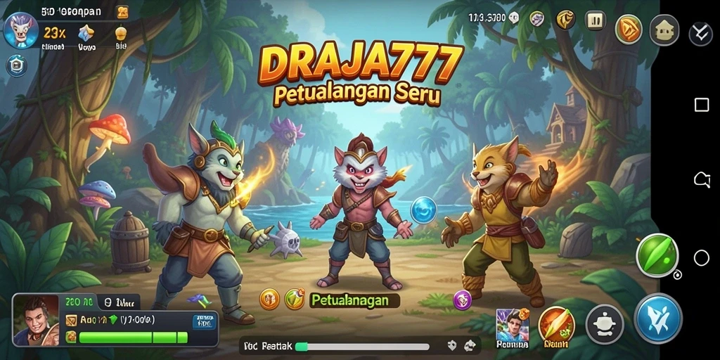 Tampilan antarmuka yang menarik dari DRAJA777 saat bermain Petualangan.