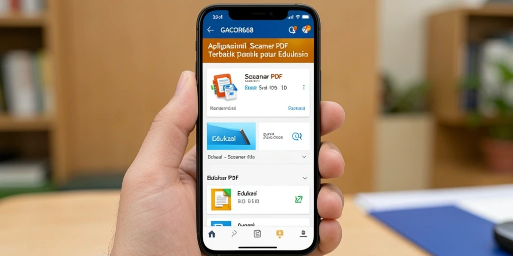 Antarmuka GACOR668 menampilkan kemudahan dalam fungsi Scanner PDF.