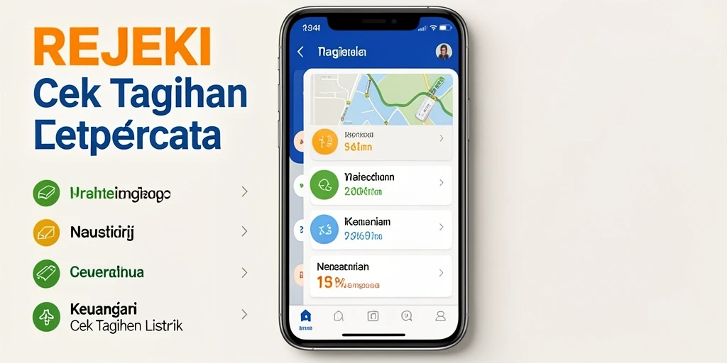Antarmuka aplikasi Cek Tagihan Listrik REJEKI yang informatif dan mudah digunakan.