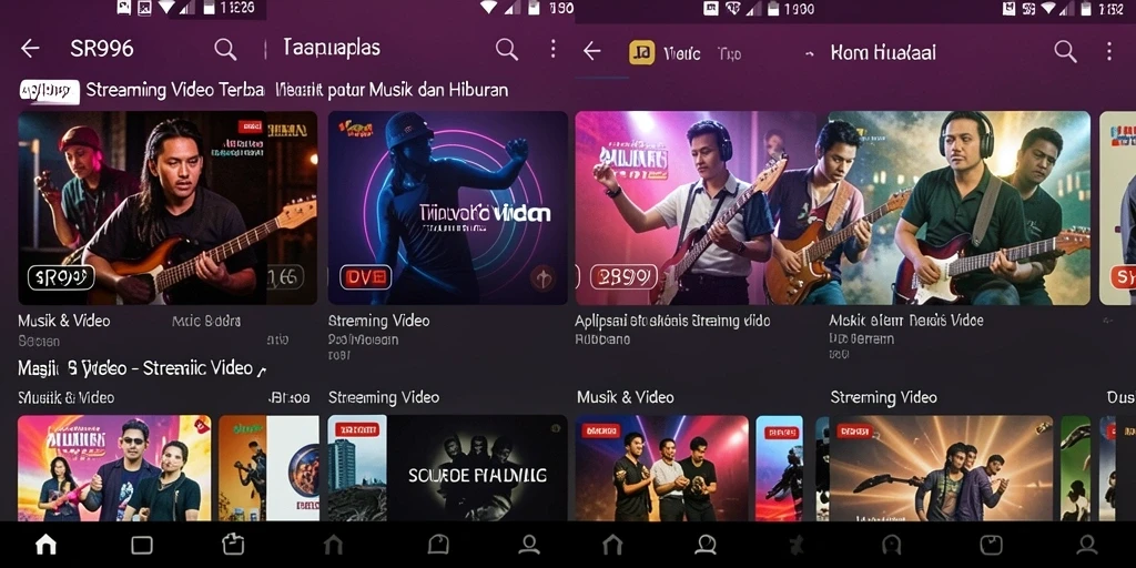 Tampilan antarmuka SR996 yang menarik untuk streaming video.