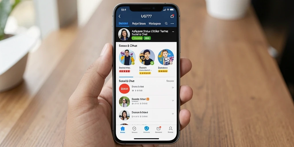 Tampilan antarmuka UG777 yang menarik dan fungsional untuk Status & Stiker.