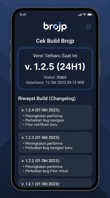 Riwayat Versi Aplikasi brojp untuk Android